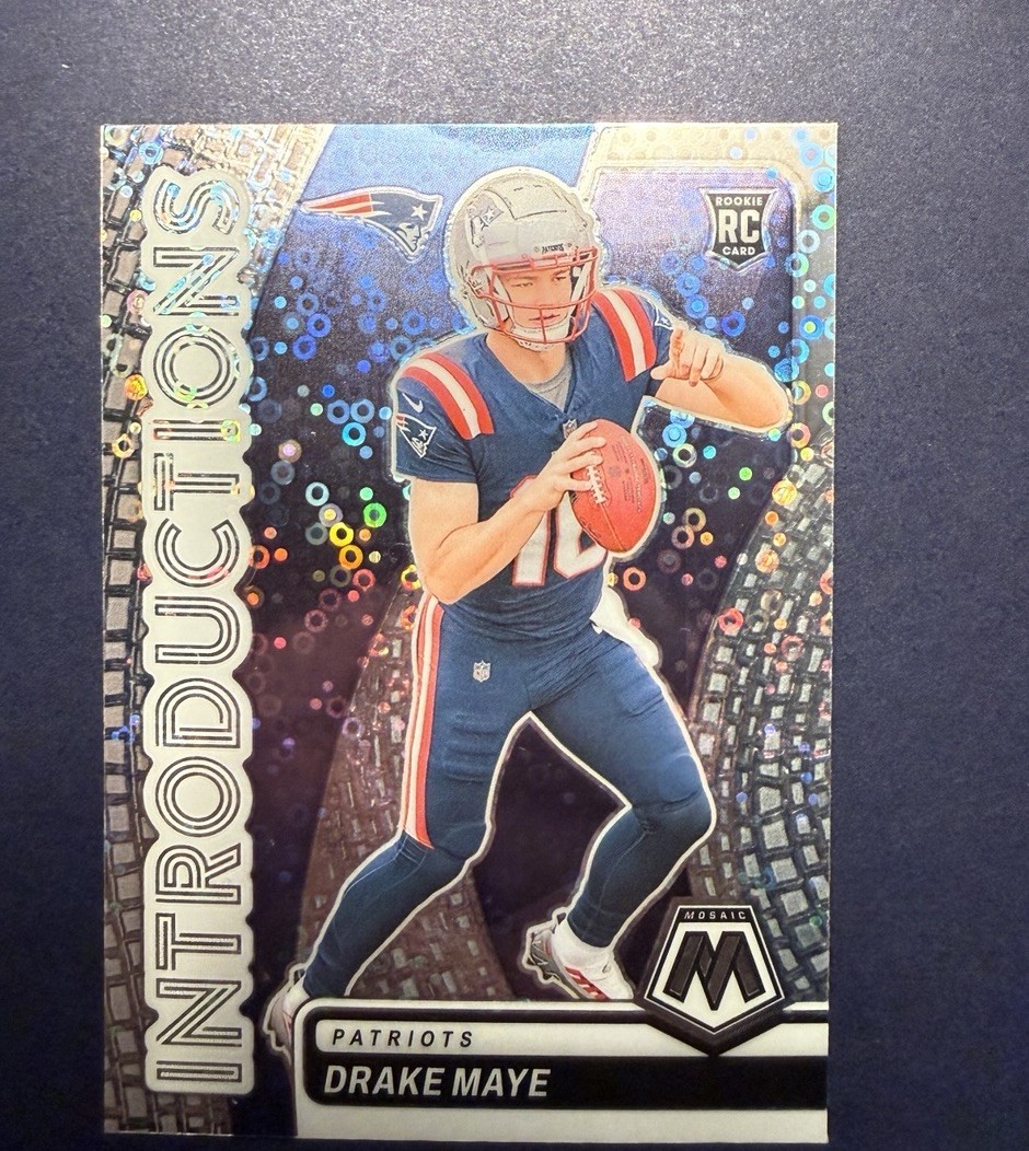 2024 Panini Mosaic - Introductions Drake Maye #1 No Huddle Silver Prizm (RC)