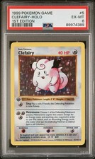 Pokemon Card Clefairy Holo 5/102 1st Edition PSA 6 Game