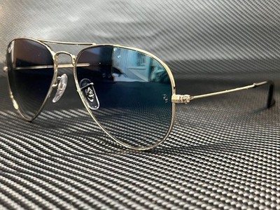 小物 Ray-Ban Aviator RB3025 003/3F SilverBlue RAY BAN RB3025 003 3F Silver Aviator 58 mm Unisex Sunglasses