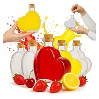 64X Herzflasche 250Ml Glasflaschen FüR Hochzeit Geschenk LiköR Wein Saft