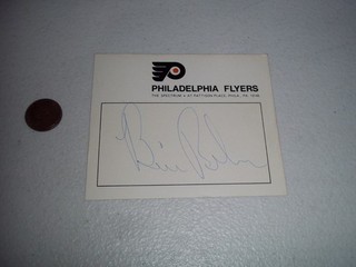 PHILADELPHIA FLYERS NHL HOCKEY AUTOGRAPH SIGNED CARD PAPER