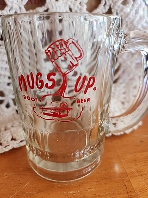 Vintage Mugs Up Root Beer Glass Mug Independence Missouri 4 1/2  Tall 