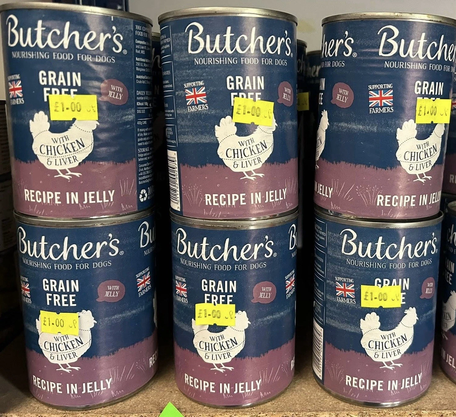 Butcher's Grain Free Chicken & Liver in Jelly Dog Food Can 12 x 400g (BB:2028)