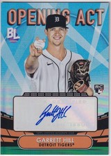 2023 Topps Big League Garrett Hill RC #OAA-GHI Opening Act Autograph Tigers