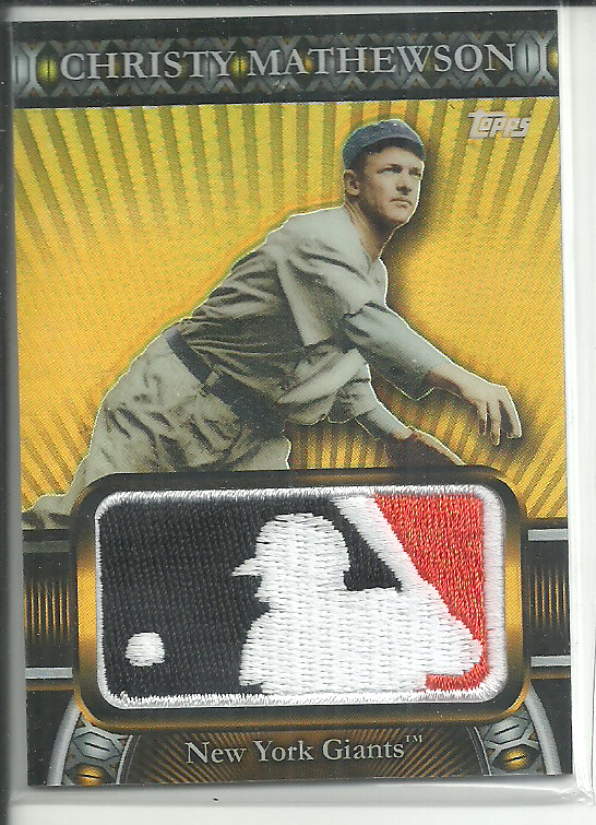 CHRISTY MATHEWSON 2010 TOPPS BASEBALL MLB LOGOMAN PATCH SSP #D/50!!!!!!RARE!!!