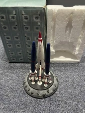 RARE Disney Rocket to the Moon Ship Figure Statue Pen Holder 8in As Shown RARE!