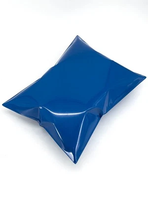 KUNSTOBJEKT SKULPTUR POP ART KISSEN METALL BLAU OBJEKTKUNST   - Bild 1 von 4