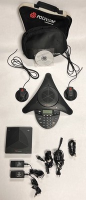 Polycom SoundStation2W Conference Phone 2201-67800-160 + Mic Set 2200-67840-101