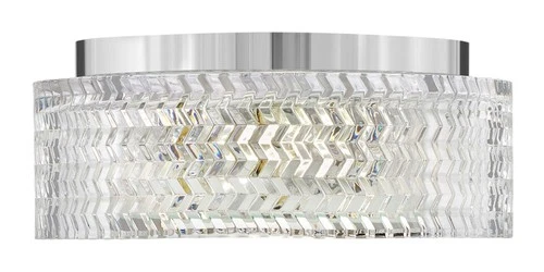 Hinkley Lighting 5041 Elle 2 Light 12"W Flush Mount Drum Ceiling - Chrome - Picture 6 of 12