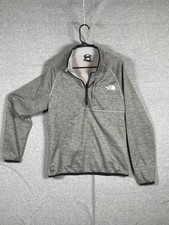 The North Face Men s Medium Gray Fleece 1/4 Zip Pullover Jacket Hiking TNF M