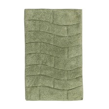 Knightsbridge Stylish New Tile Design Cotton Bath Rug 17" X 24" Sage