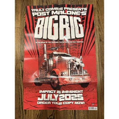 Post Malone Big Rig Promo Vault Comics 24x36 Folded Poster Nathan Gooden