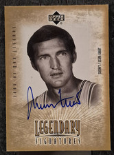 2000 Upper Deck Legends Legendary Auto Jerry West On Card Los Angeles Lakers
