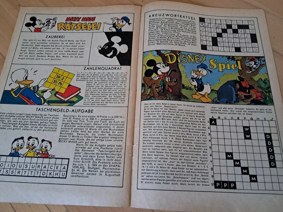 Walt Disney´s Micky Maus Nr.4 von April 1954 - ORIGINAL Comicheft - Bild 2 von 4