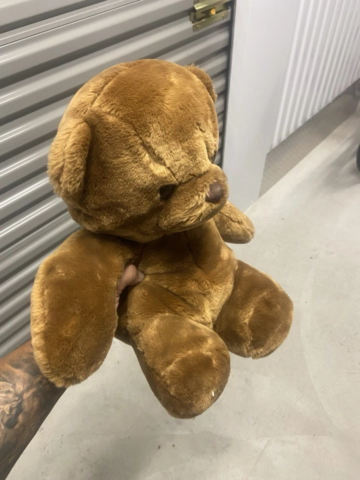 Vintage Young Bear Dark Brown Teddy Bear Classic Stuffed Animal Plush Toy 1980 - Image 2 of 4