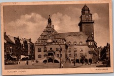 Postcard Germany Vogtland Plauen Rathaus