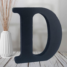 6 Inch Black Wood Letters Unfinished Wood Letter for Wall Decorative Standing Le