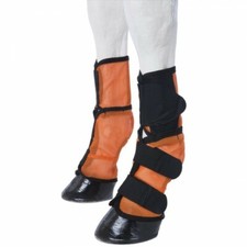 Tough 1 Orange Contour Mesh Fly Boots Pair of two horse tack equine 85-800