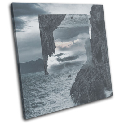Sea Ocean Modern Geometric Landscapes SINGLE Leinwand Kunst Bild drucken