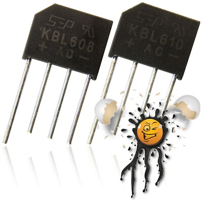 2 Stück SEP KBL608 800V KBL610 1000V 6A Brückengleichrichter bridge rectifier