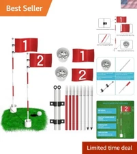 Golf Flag 6ft with Detachable Cup - Anti-Rust, Fade Resistant Design