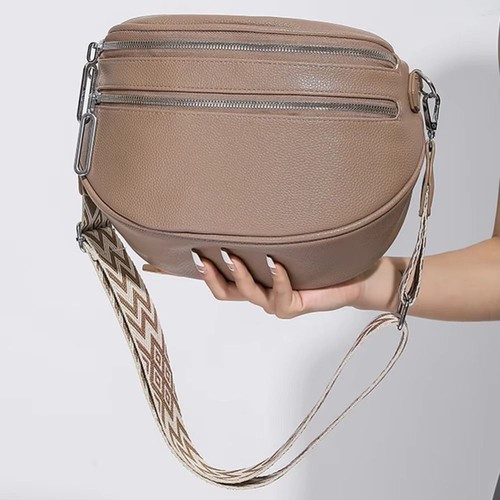 Large Capacity Crossbody Bag PU Leather Chest Bag 2024 Shoulder Bag Girl - Picture 8 of 12