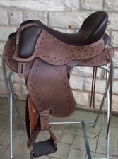 Western Premium Handcrafted Designed Adult Horse Tack Brown Leather Saddles