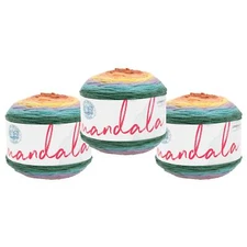 (3 Pack) Lion Brand Yarn 525-267F Mandala Yarn, Doxy