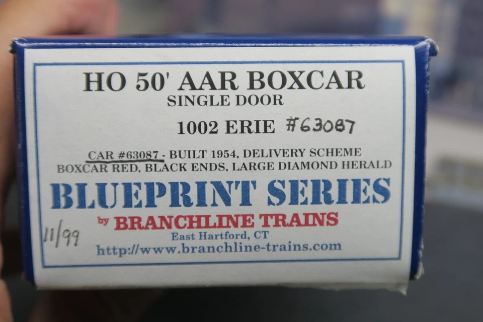 BRANCHLINE BLUEPRINT SERIES HO SCALE ERIE 63087 50' AAR BOX CAR ! PLEASE READ! - Image 2 of 4