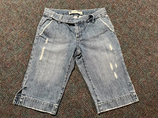 Gap Jean Shorts Sz 6 Vintage Bermuda Short Mid Rise Medium Wash Distressed