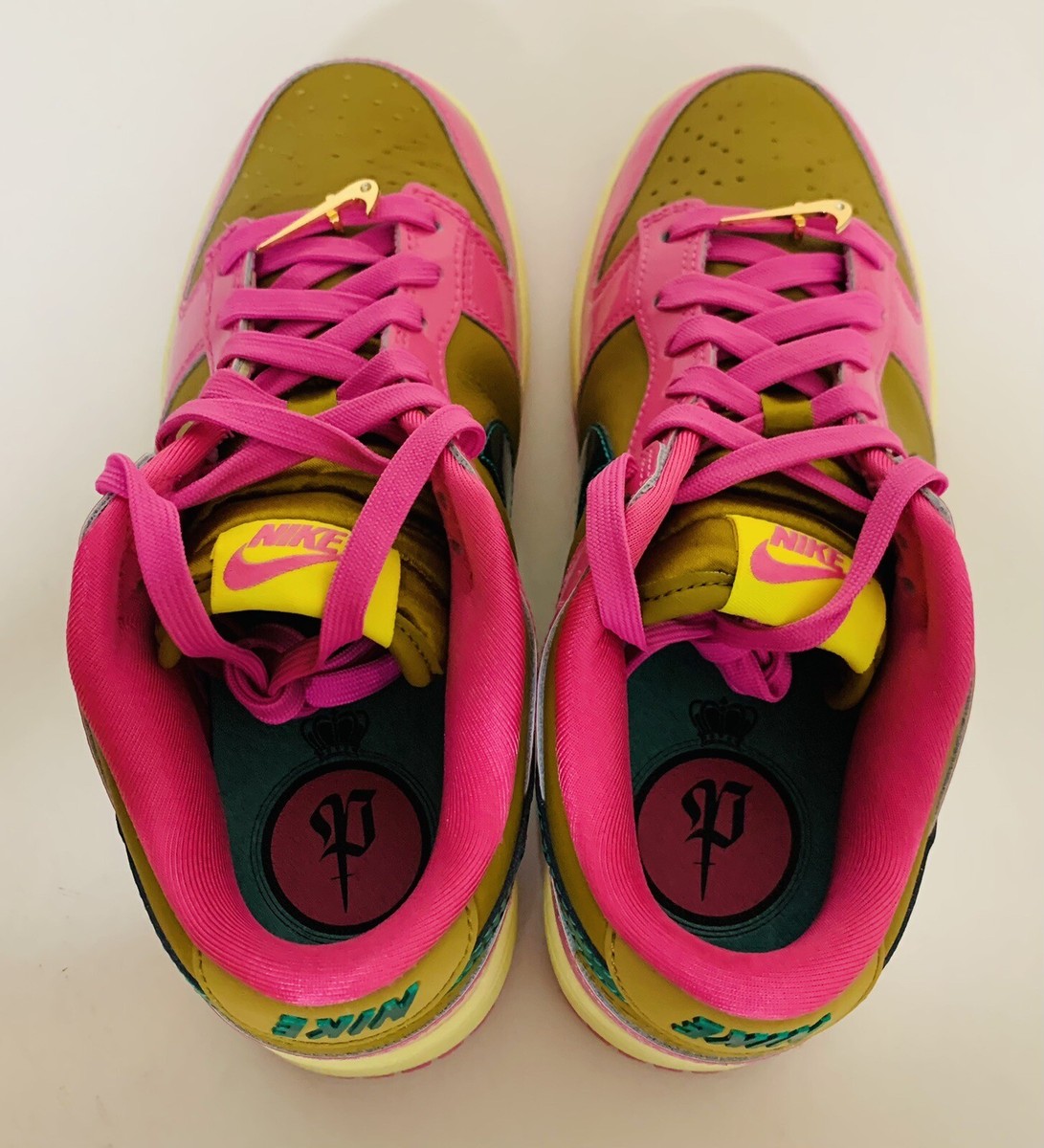 pink and yellow dunks