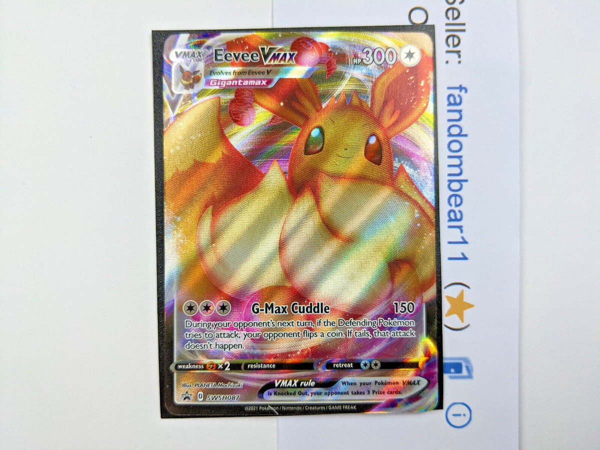 Eevee VMAX SWSH087 FULL ART ULTRA RARE BLACK STAR PROMO card 2021