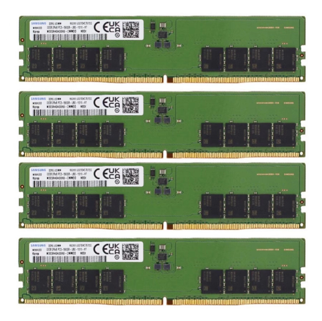 Samsung 128GB (32GB×4)DDR5 UDIMM メモリー Samsung 128GB (4X32GB) DDR5 5600MHz PC5-44800 UDIMM Memory Ram