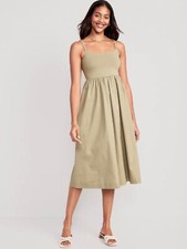 Old Navy Women's Fit & Flare Combination Midi Cami Dress Size XS $40