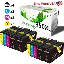 10 PK 950 XL 951 XL Ink Cartridge for Officejet Pro8100 Pro8616 Printers