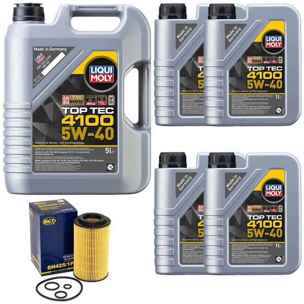 MotoröL Set Top Tec 4100 5W-40 Liqui Moly 9 Liter + ÖLfilter FüR Mercedes Vito-image