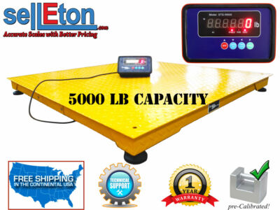 Floor Scale Pallet Box Crate 5000 lbs x 1 lb STG Industrial Warehouse 40'' x 40''