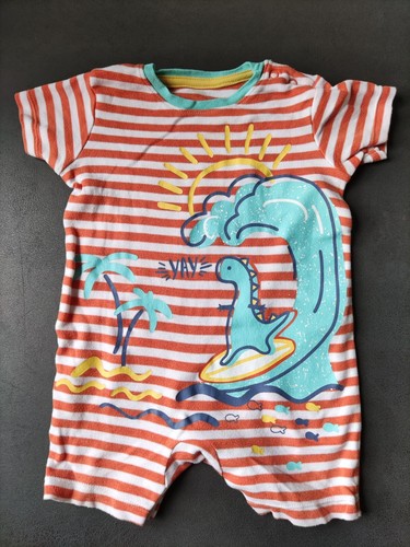 Boys George M&S Bundle of 3 Baby Summer Jersey Cotton Rompers Age 9-12 Months - Picture 9 of 11