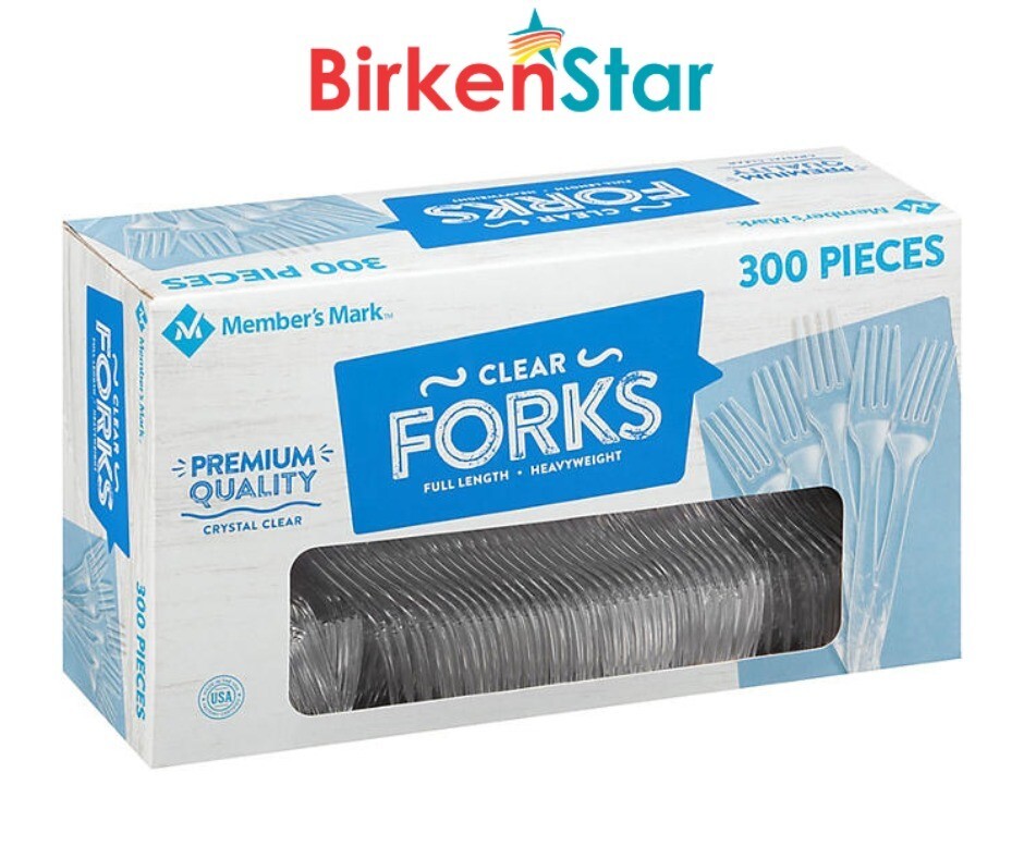 Member's Mark Clear Plastic Forks, Heavyweight (300 ct.) Great Price