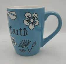 Christian Art Gifts Blue Faith Mug