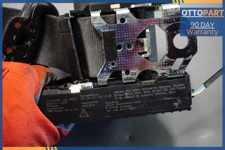 Jaguar XJ8 XJR 2004-2007 VDP X350 X358 retractor de cinturón de seguridad trasero derecho AMB Foto 3 de 4