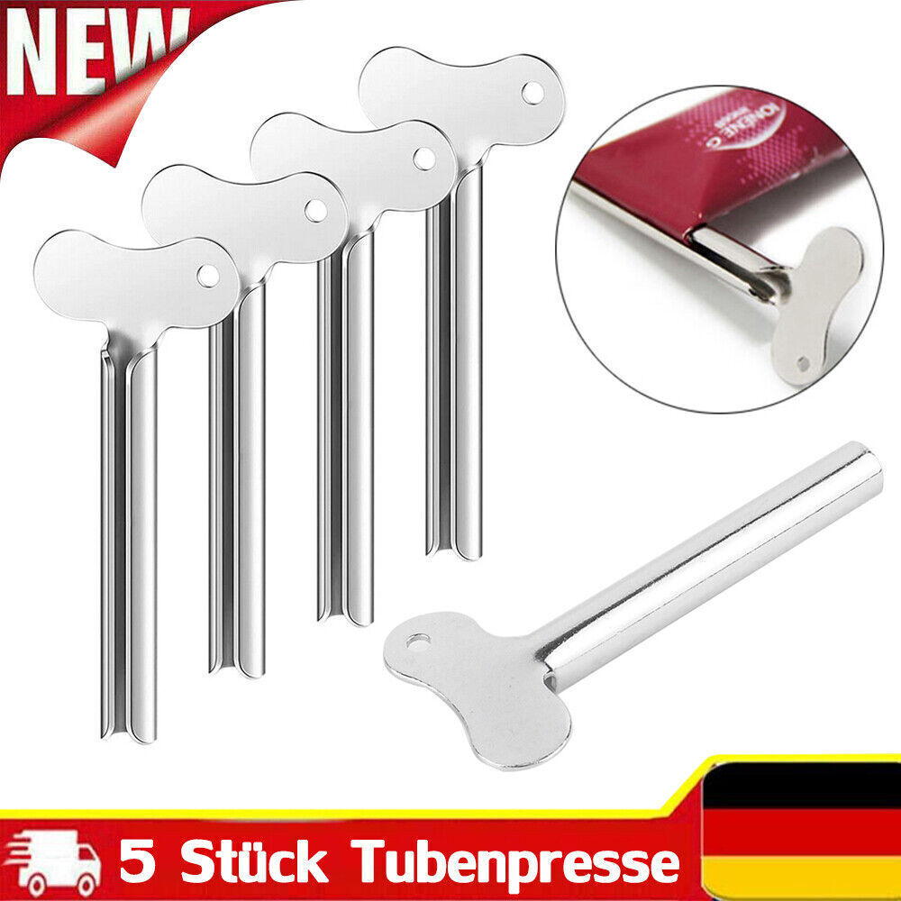 5x Tubenentleerer Tubenausdrücker Tubenaufroller Tubenpresse Tubenquetscher Set