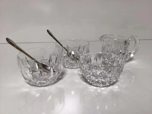 VINTAGE WATERFORD CUT CRYSTAL BOWL SMALL SET 0F 4