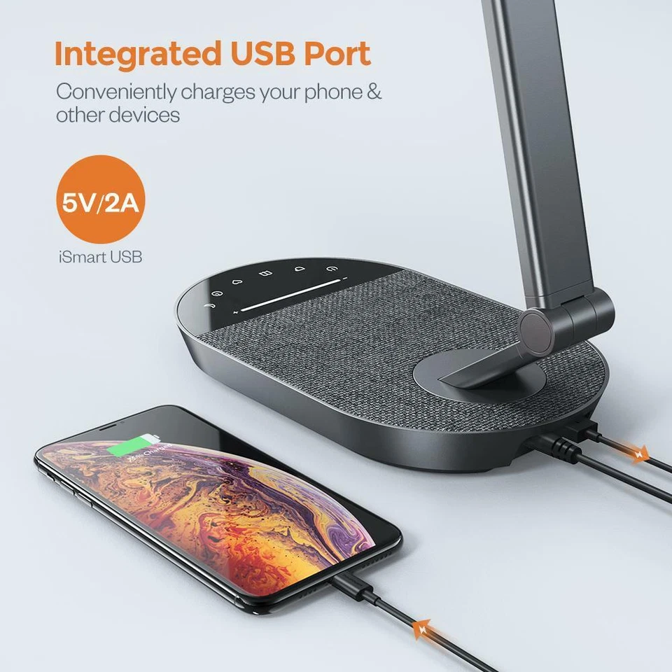 TaoTronics TT-DL56 Elegante Lámpara de Escritorio LED de Metal Luz de Oficina Philips EnabLED Piojos Foto 4 de 4