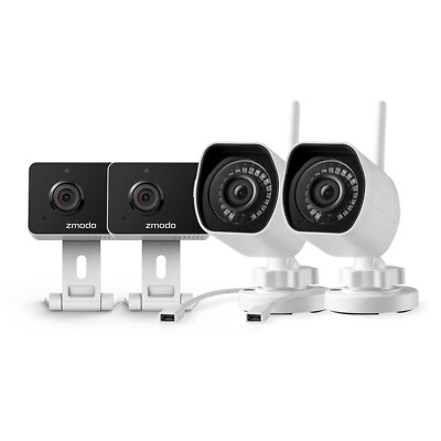 Zmodo Indoor Outdoor Smart Wireless Plugin 1080p Wireless Cameras Night vision