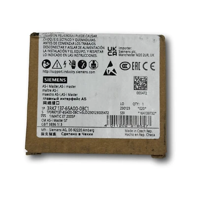 Siemens 3RK7137-6SA00-0BC1 ET200SP AS-i 3RK7 137-6SA00-0BC1 (Neu Versiegelt) D3