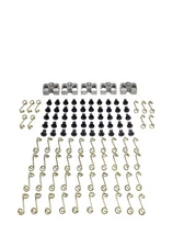 7/16" Aluminum Black Dzus Button Quarter Turn / Springs / Tab Plate RZR 50 PCS 