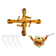Microheli CNC Aluminum Quad Blade Conversion Set (GOLD)(For MH-GSS2001Q Series)