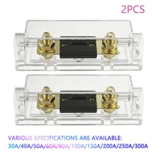 2PCS Gold ANLFuse Holder 2/0 1/0 0 gauge AWG 30-300Amp 30-300A  Fuse Box