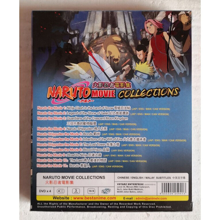 Anime DVD Naruto Shippuden ( Episode 1-500 End ) English Dubbed + 11 Movie  FedEx